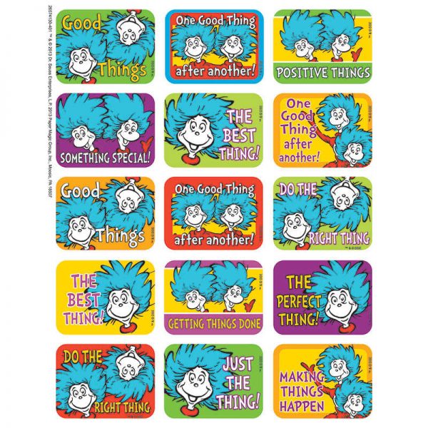 EUREKA DR SEUSS THING 1 AND 2 SUCCESS STICKERS EU-657413