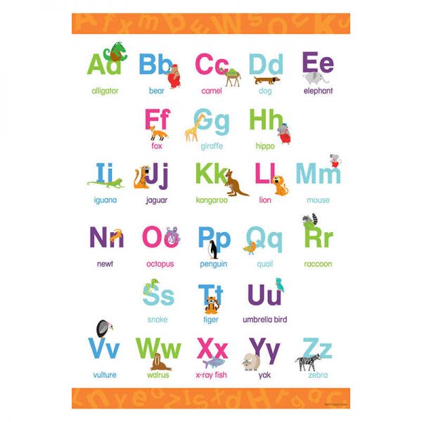BARKER CREEK EARLY LEARNING POSTER UPPER & LOWERCASE LETTERS BCP1838