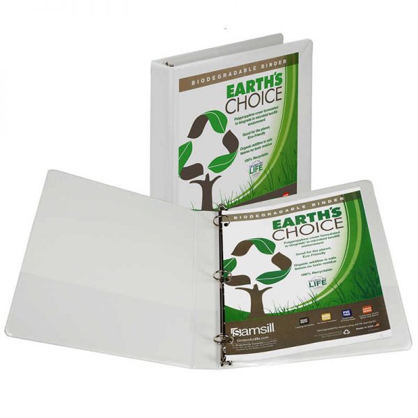 SAMSILL EARTHS CHOICE 1IN BIODEGRADABLE BINDER WHITE SAM18937