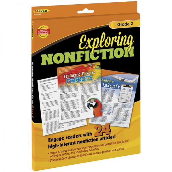 EDUPRESS EXPLORING NONFICTION CARDS GRADE 2 EP-3681