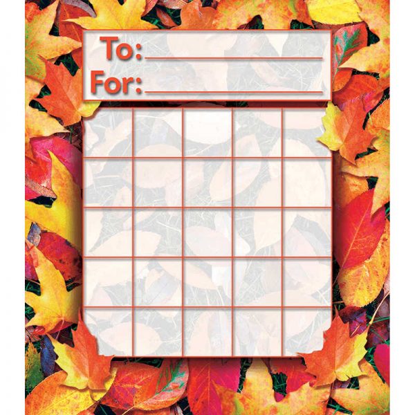 NORTH STAR TEACHER RESOURCE FALL LEAVES MINI INCENTIVE CHARTS NST2213