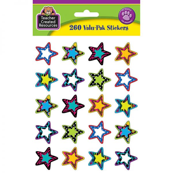 TEACHER CREATED RESOURCES FANCY STARS 2 STICKERS VALU PK TCR5365