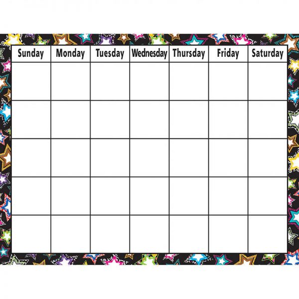 TEACHER CREATED RESOURCES FANCY STARS CALENDAR CHART TCR7748