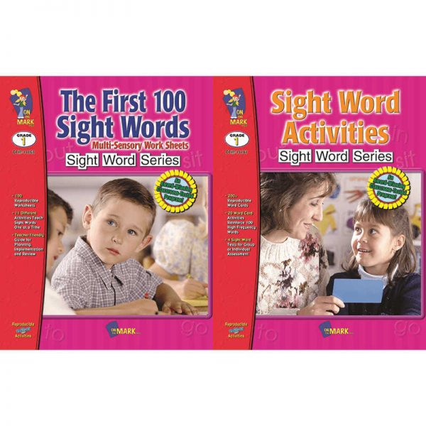 ON THE MARK PRESS FIRST 100 SIGHT WORDS & ACTIVITIES 2 BOOK SET OTM71