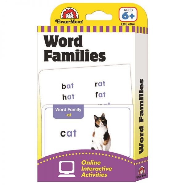 EVAN-MOOR FLASHCARD SET WORD FAMILIES EMC4164