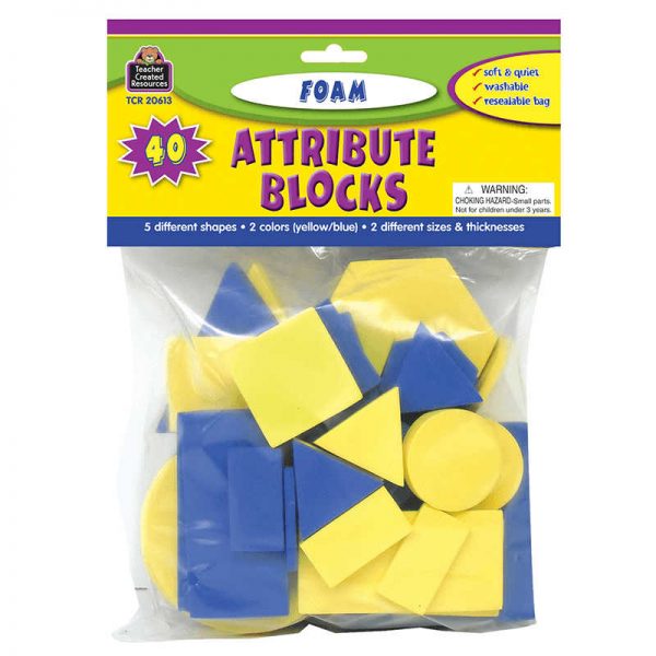 TEACHER CREATED RESOURCES FOAM ATTRIBUTE BLOCKS TCR20613