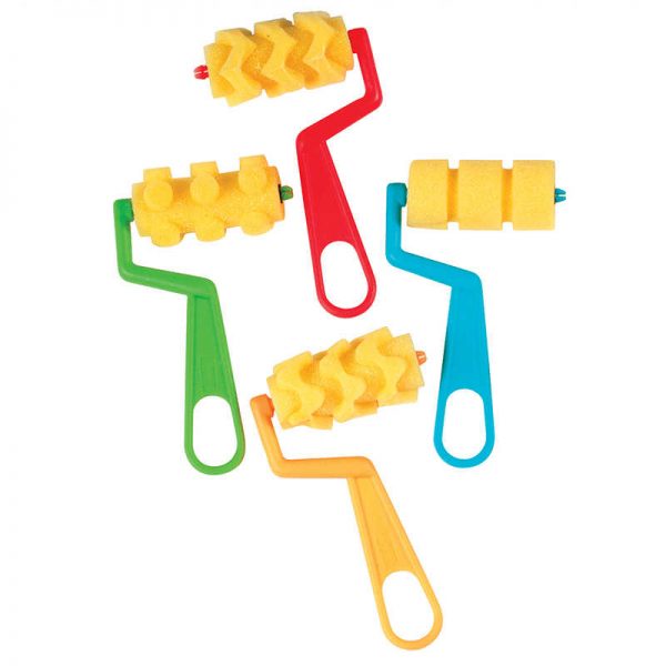 CHENILLE KRAFT COMPANY FOAM BRUSH SET ZIG ZAGS WAVES DOTS STRIPES CK-5170