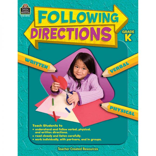 TEACHER CREATED RESOURCES FOLLOWING DIRECTIONS GRADE K TCR8710