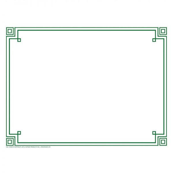 FLIPSIDE FOUR SQUARE BORDER PAPER GREEN H-VA908