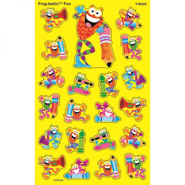 TREND ENTERPRISES INC. FROG TASTIC FUN SUPERSHAPES STICKERS LARGE T-46324