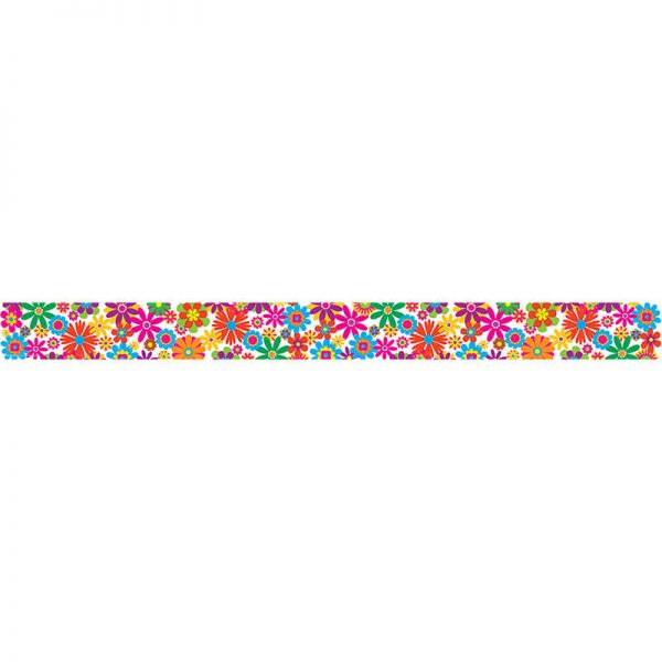 TEACHER CREATED RESOURCES FUN FLOWERS STRAIGHT BORDER TRIM TCR5293