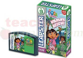 LeapFrog Leapster L-Max Educational Game Dora the Explorer Wildlife Rescue 