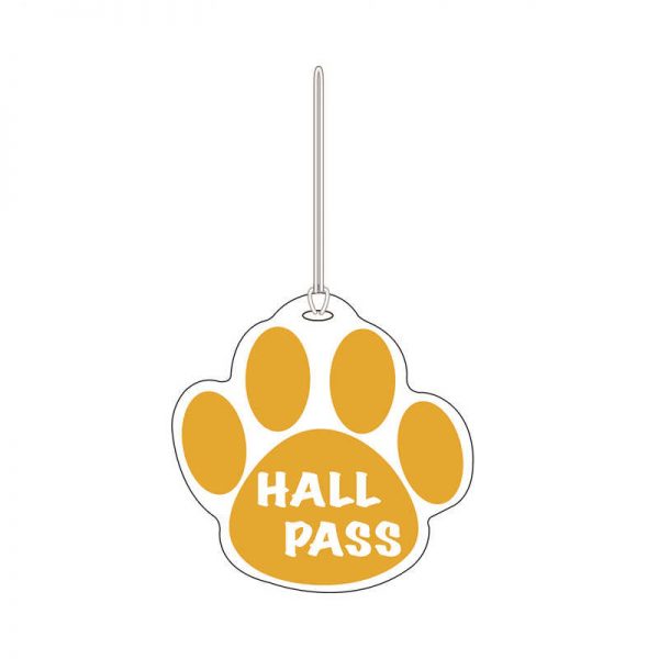 ASHLEY PRODUCTIONS GOLD PAW HALL PASS 4 X 4 ASH10354
