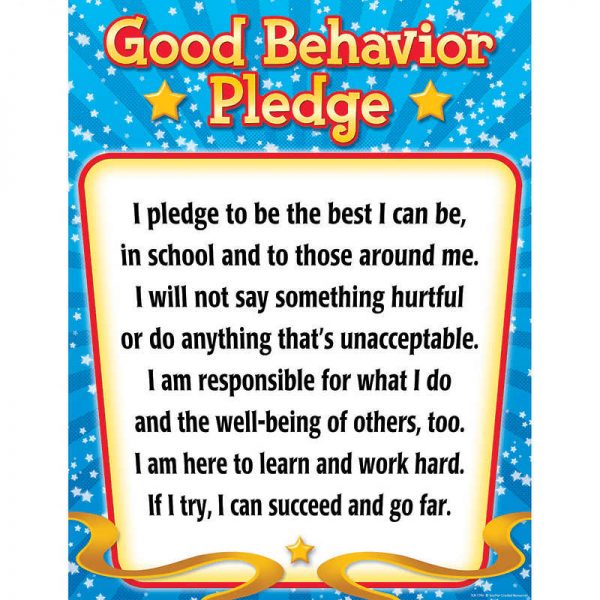 TEACHER CREATED RESOURCES GOOD BEHAVIOR PLEDGE CHART TCR7790
