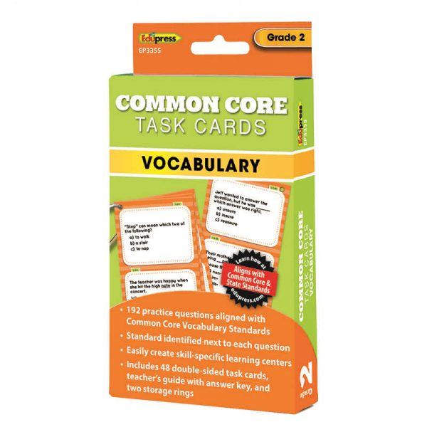 EDUPRESS GRADE 2 COMMON CORE VOCABULARY TASK CARDS EP-3355
