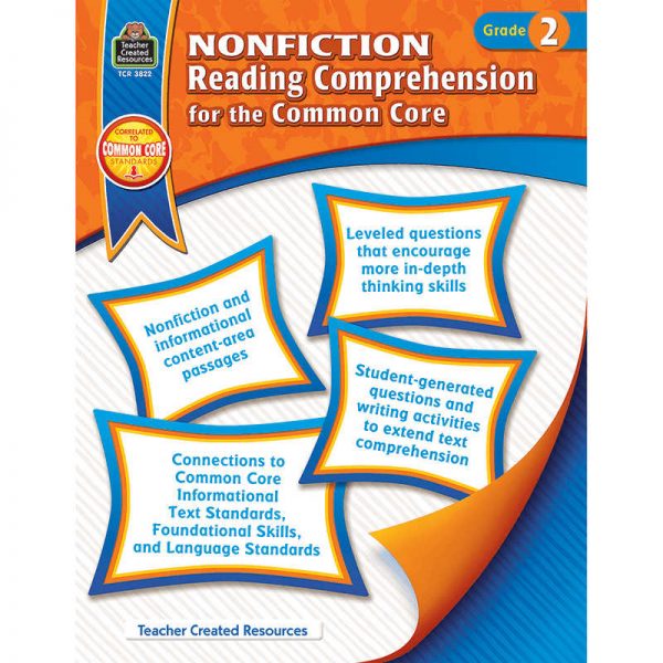TEACHER CREATED RESOURCES GRADE 2 NONFICTION READING COMP FOR THE COMMON CORE TCR3822