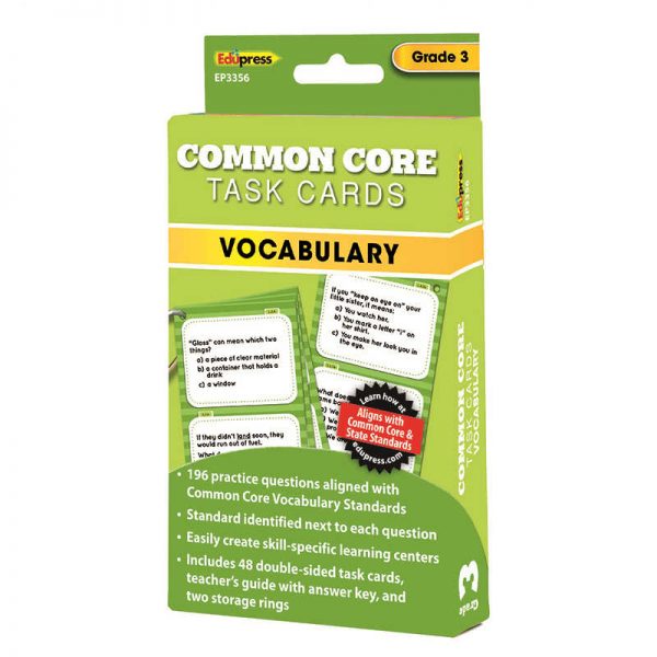 EDUPRESS GRADE 3 COMMON CORE VOCABULARY TASK CARDS EP-3356