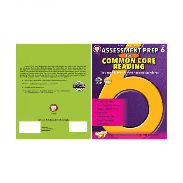 CARSON DELLOSA GRADE 6 ASSESSMENT PREP FOR COMMON CORE READING CD-404223