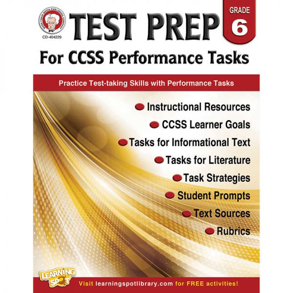 CARSON DELLOSA GRADE 6 TEST PREP FOR CCSS PERFORMANCE TASKS CD-404229