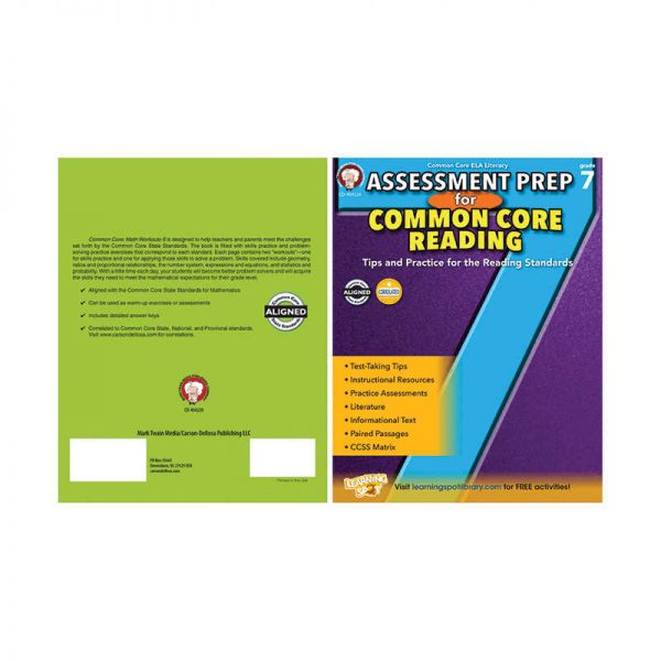 CARSON DELLOSA GRADE 7 ASSESSMENT PREP FOR COMMON CORE READING CD-404224
