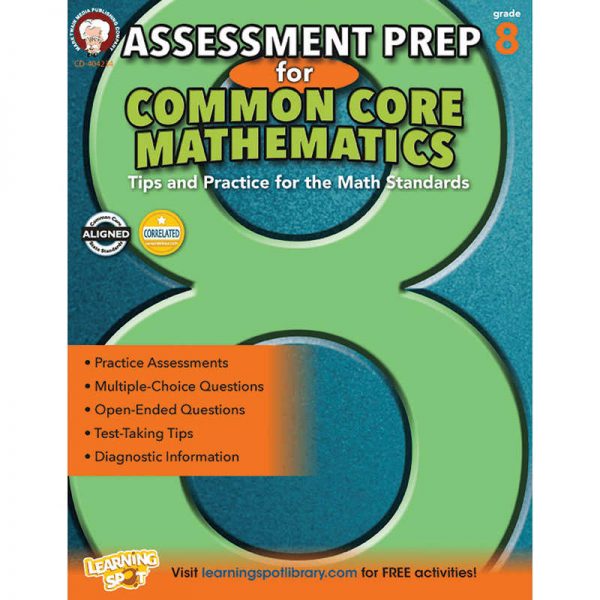 CARSON DELLOSA GRADE 8 ASSESSMENT PREP FOR COMMON CORE MATHEMATICS CD-404234