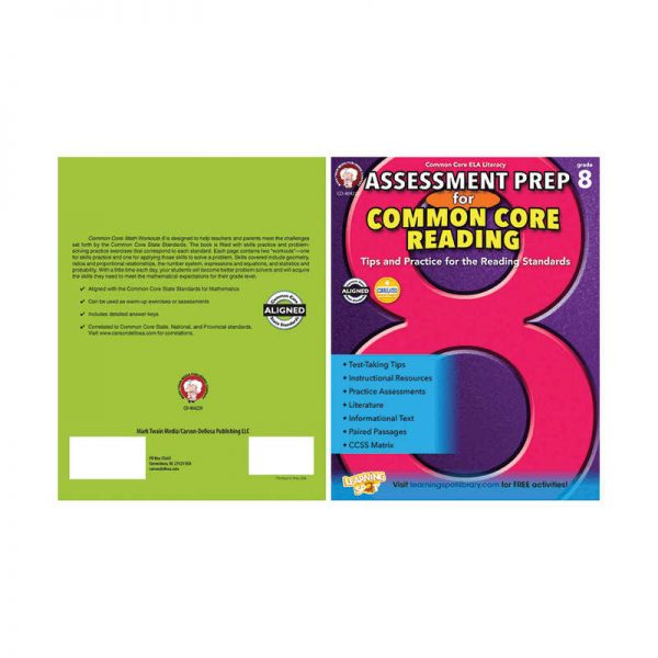 CARSON DELLOSA GRADE 8 ASSESSMENT PREP FOR COMMON CORE READING CD-404225