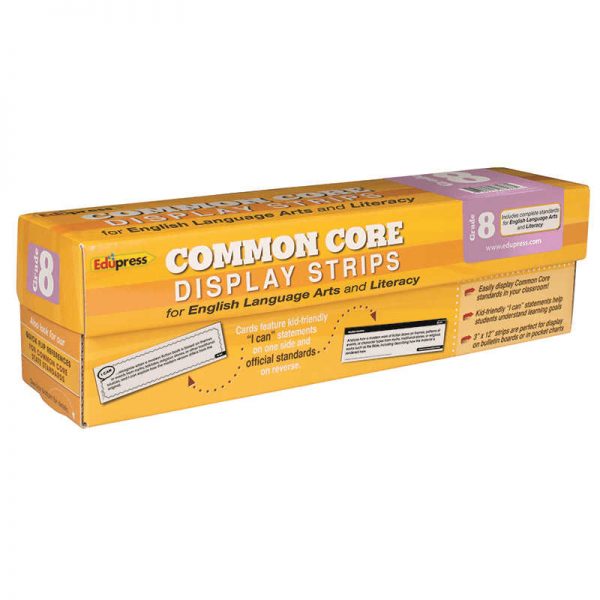 EDUPRESS GRADE 8 COMMON CORE DISPLAY STRIPS ELA AND LITERACY EP-3652