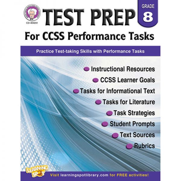 CARSON DELLOSA GRADE 8 TEST PREP FOR CCSS PERFORMANCE TASKS CD-404231