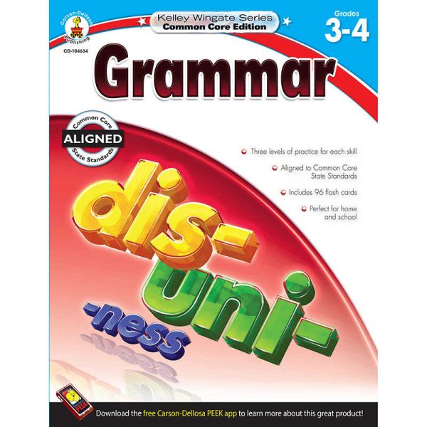 CARSON DELLOSA GRAMMAR BOOK GRADE 3-4 CD-104634