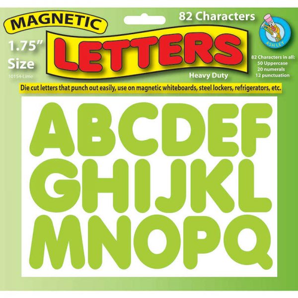 ASHLEY PRODUCTIONS GREEN 1-3/4 IN MAGNETIC LETTERS ASH10154