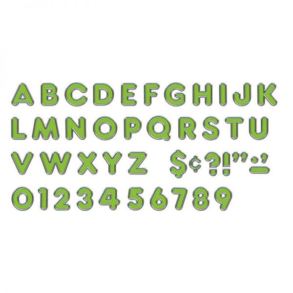 TREND ENTERPRISES INC. GREEN 4IN COLORFUL CHROME READY LETTERS T-79053