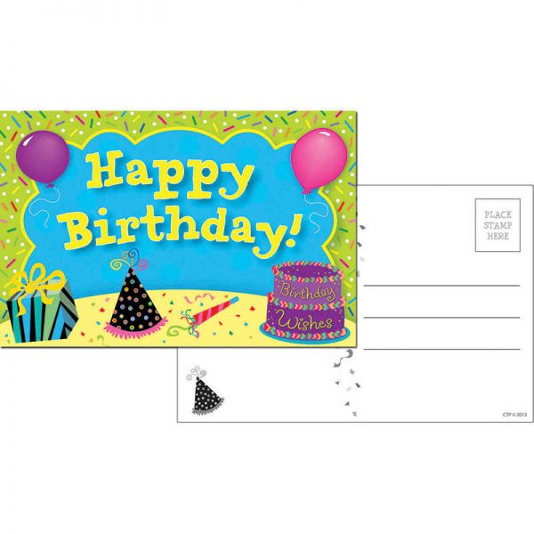 CREATIVE TEACHING PRESS HAPPY BIRTHDAY POSTCARDS 30 PK CTP6097