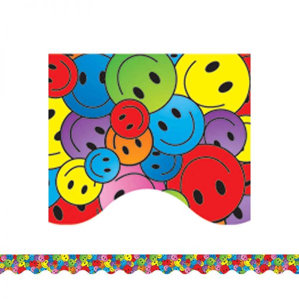 TEACHER CREATED RESOURCES HAPPY FACES BORDER TRIM TCR4125