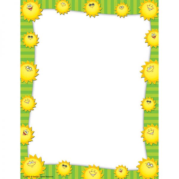 TEACHER CREATED RESOURCES HAPPY SUNS COMPUTER PAPER TCR5445