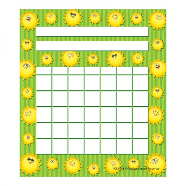 TEACHER CREATED RESOURCES HAPPY SUNS INCENTIVE CHARTS PACK TCR5448