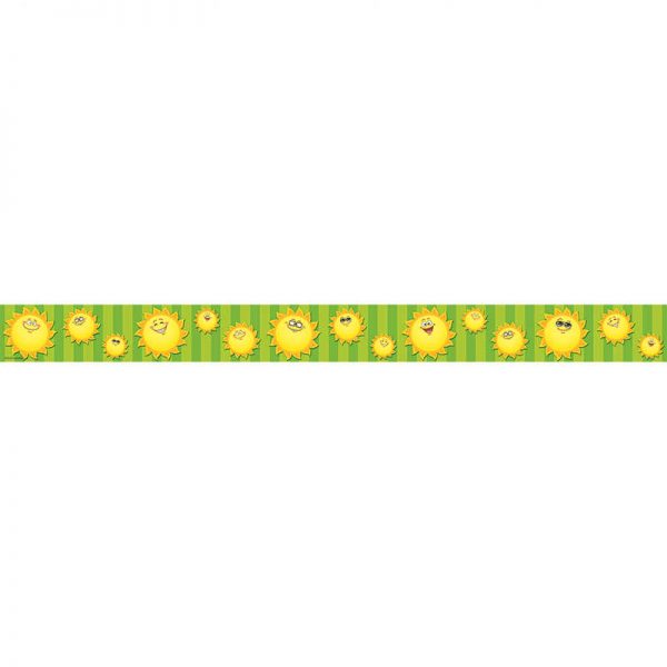 TEACHER CREATED RESOURCES HAPPY SUNS STRAIGHT BORDER TRIM TCR5431