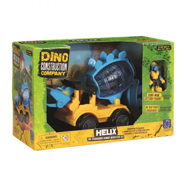 EDUCATIONAL INSIGHTS HELIX STEGOSAURUS CEMENT MIXER DINO CONTRUCTION COMPANY PLAY SETS EI-4157