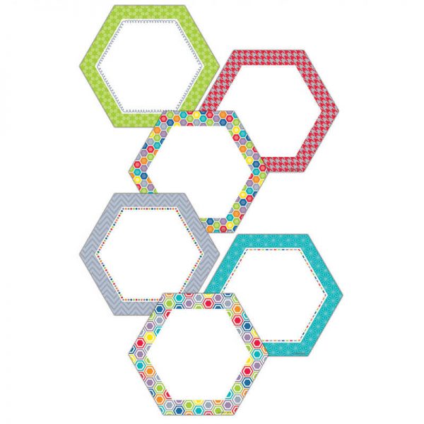 CREATIVE TEACHING PRESS HEXAGON 6IN DESIGNER CUT OUTS CTP0953