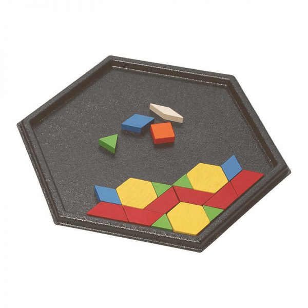 LEARNING ADVANTAGE HEXAGON PATTERN BLOCK TRAY CTU7143