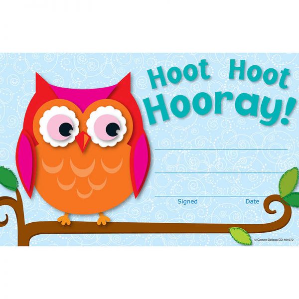 CARSON DELLOSA HOOT HOOT HOORAY AWARDS CD-101072