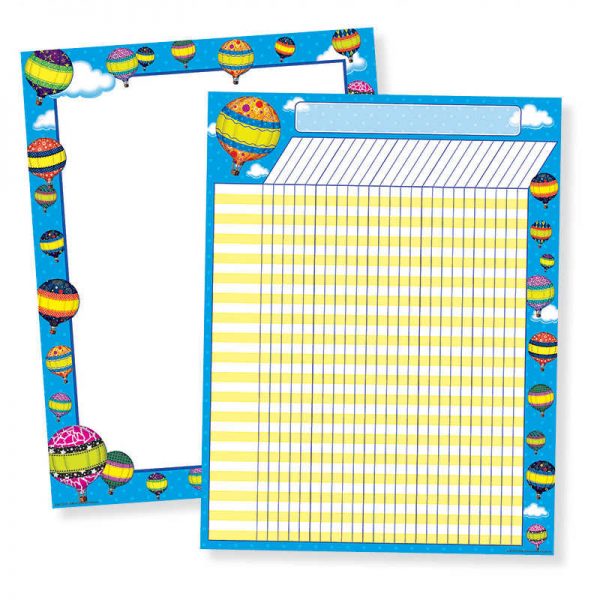 TEACHER CREATED RESOURCES HOT AIR BALLOONS CHART SET TCR9631