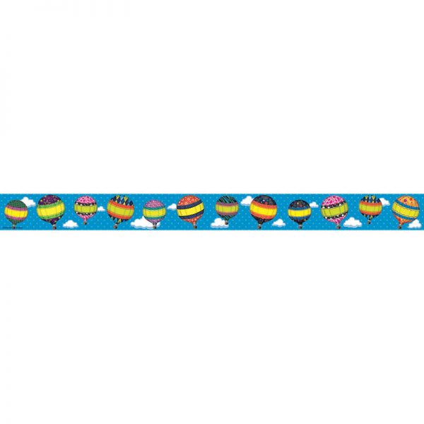 TEACHER CREATED RESOURCES HOT AIR BALLOONS STRAIGHT BORDER TRIM TCR5297