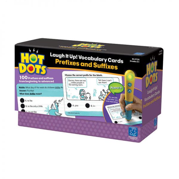 EDUCATIONAL INSIGHTS HOT DOTS PREFIXES AND SUFFIXES VOCABULARY DEVELOPMENT CARDS EI-2735