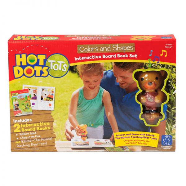 EDUCATIONAL INSIGHTS HOT DOTS TOTS COLORS AND SHAPES INTERACTIVE BOARD BOOK SET W/ PEN EI-2334