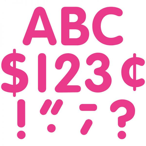 TEACHER CREATED RESOURCES HOT PINK CLASSIC FONT 4IN LETTERS UPPERCASE PACK TCR5386