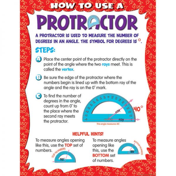 TEACHER CREATED RESOURCES HOW TO USE A PROTRACTOR CHART TCR7730
