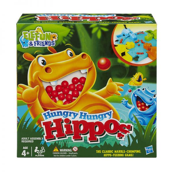HASBRO TOY GROUP HUNGRY HUNGRY HIPPOS GAME ELEFUN & FRIENDS HG-98936