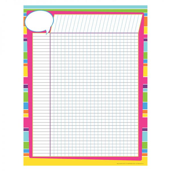BARKER CREEK INCENTIVE CHART HAPPY BRIGHT STRIPES 40PK BCPLL1134