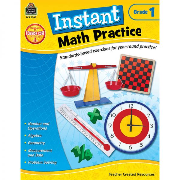 TEACHER CREATED RESOURCES INSTANT MATH PRACTICE GRADE 1 TCR2748