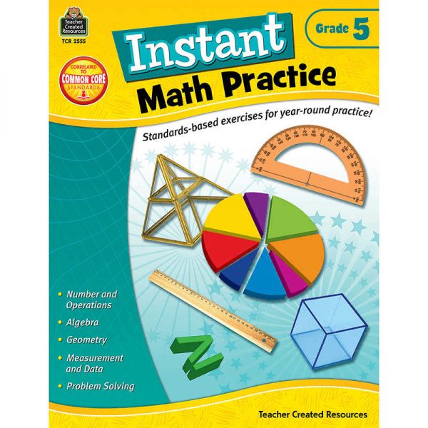 TEACHER CREATED RESOURCES INSTANT MATH PRACTICE GRADE 5 TCR2555